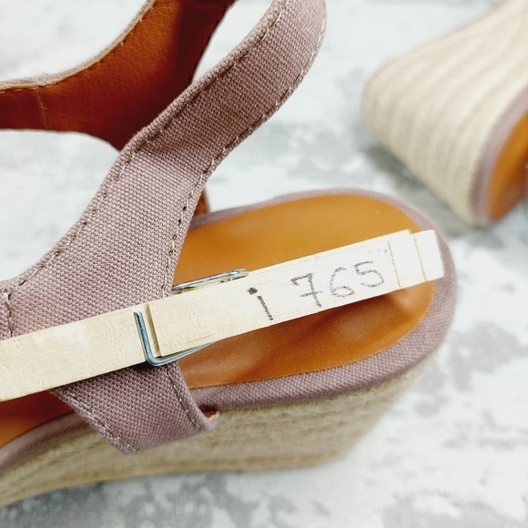 New Lucky Brand Millinda Brown T-strap Espadrille Wedge Heel Sandals i765 - Picture 12 of 12